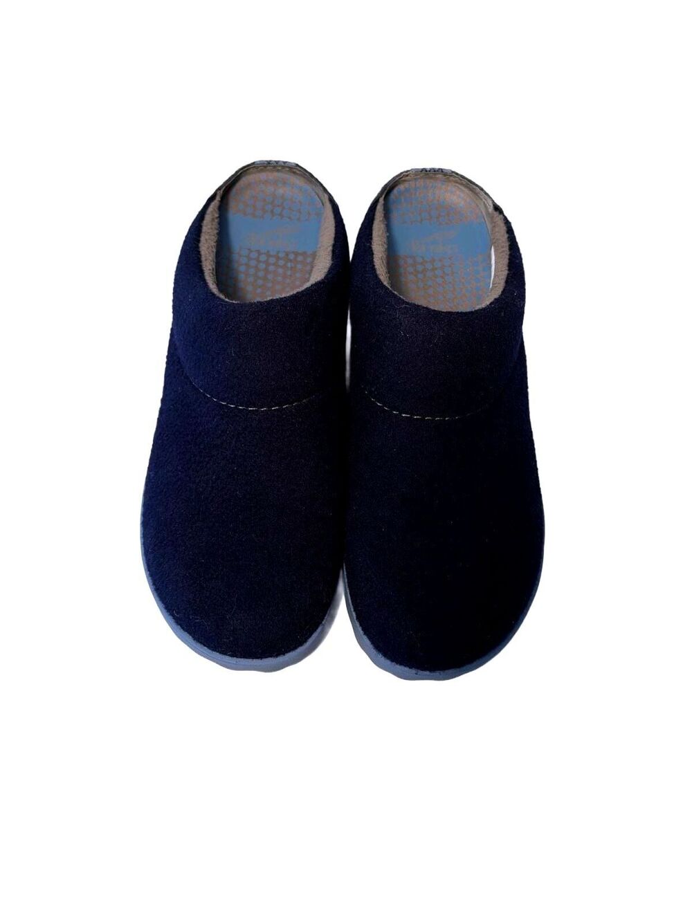 Dansko Lucie Navy Blue Wool Slipper Mule Clogs Womens Size 41 US 10.5-11